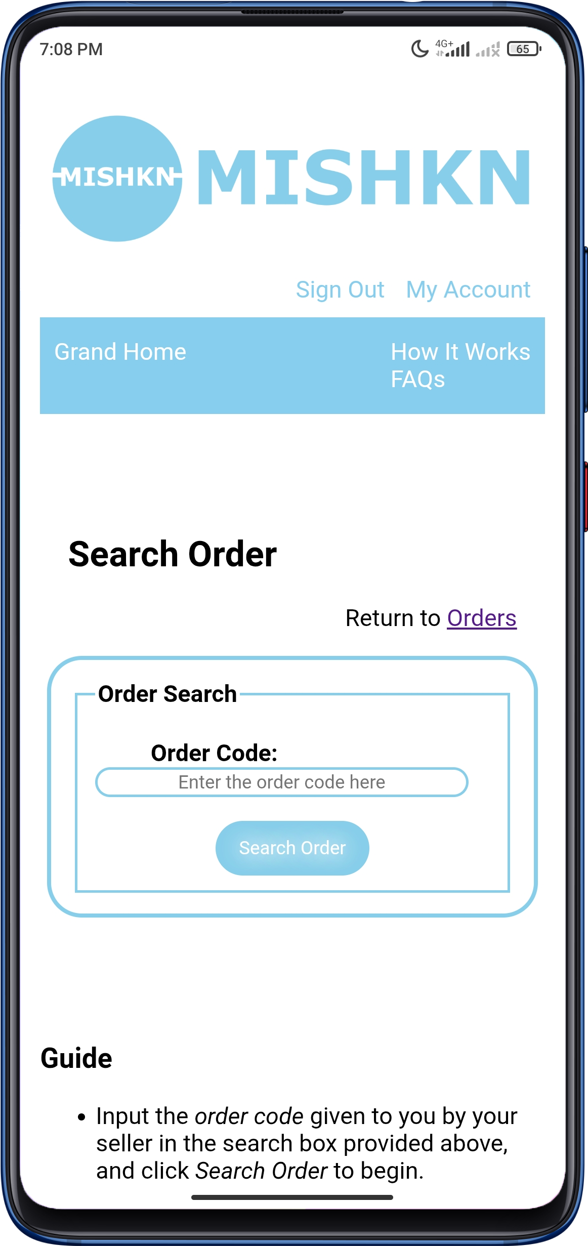 Order Code